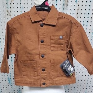 Modern Moments Brown Denim Jacket Baby Boys NWT SZ 18M